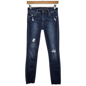 Articles of Society Women's Mid Rise Distressed Skinny Jeans Size 25 Stretchy